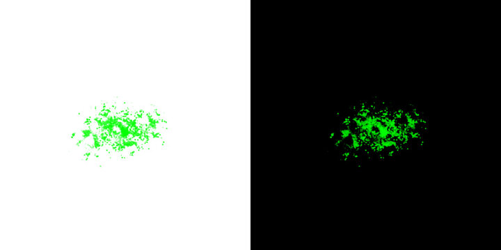 Abstract green particles scatter overlay for design elements like dust, powder, or glitter for festive projects.