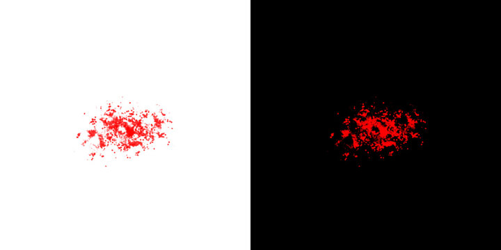 Abstract red particles scatter overlay for design elements like dust, powder, or glitter for festive projects.