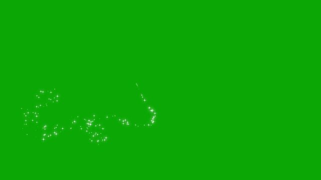 Romantic white hearts pop up animation, glitter sparkle shine, glowing doodle heart lines, falling star particles, wedding overlay, valentine love effect, green background, 4k, seamless