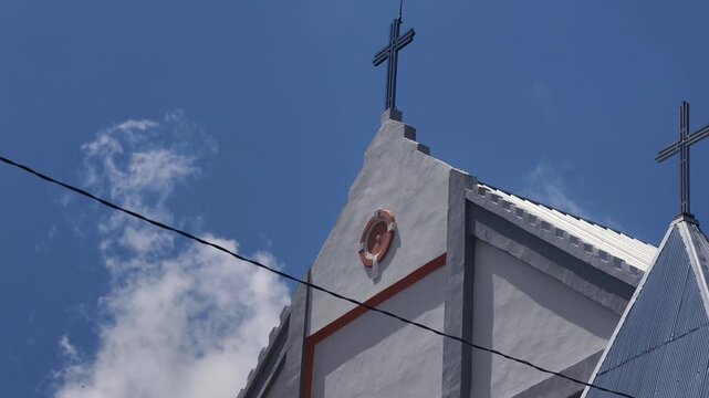 Cross tower in Catholic church