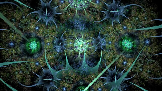 Abstract animation of a bacterial background