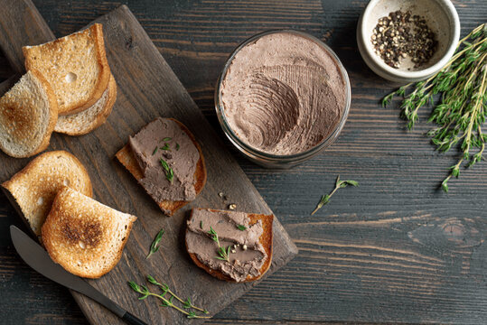 Homemade smooth liver pate