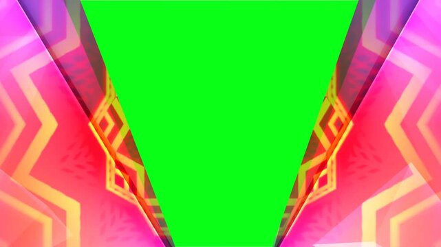 Pink Glamour Mandala Green Screen Slideshow Frame Overlay Template for Elegant Wedding Photo Gallery