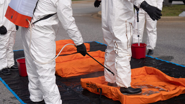 Chemical Spill Decontamination of Hazmat Response Team