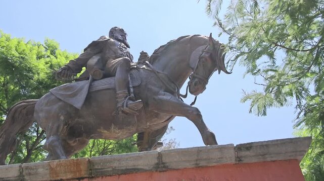Equestrian Statue General Mariano Escobedo Cerro De Las Campanas Queretaro