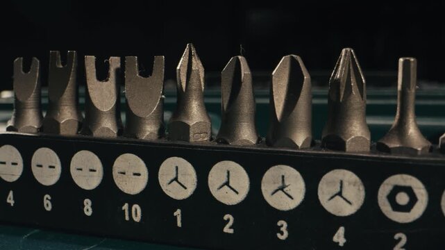 Screwdriver set close up macro tools kit hardware repair equipment work instrument collection detail