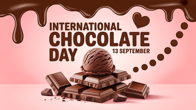 International chocolate day celebration with ice cream and bars