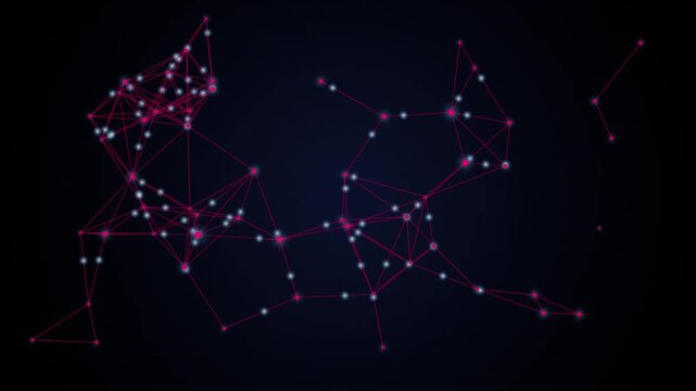 Constellation Dots Connected Points Animation - Network Loop