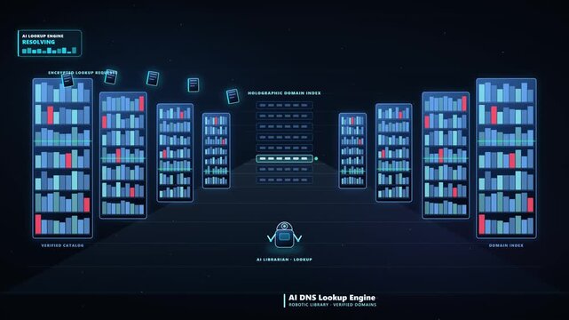 AI Librarian Robot in a Digital Library Resolving Encrypted DNS Lookups and Filtering Malicious Domains