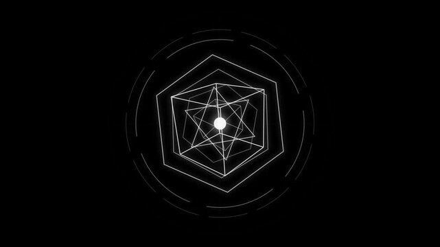 Rotating Geometric Shapes Animation - Abstract Motion 4K