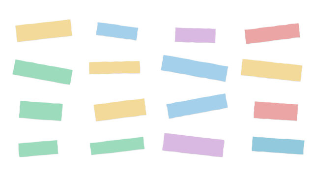 Pastel colored rectangular shapes arranged in a grid pattern against a solid black background, for a clean, and simple layout