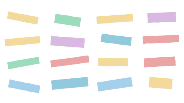 Rectangular pastel colored blocks arranged in a structured grid formation on a deep black background, for a clean, and simple display