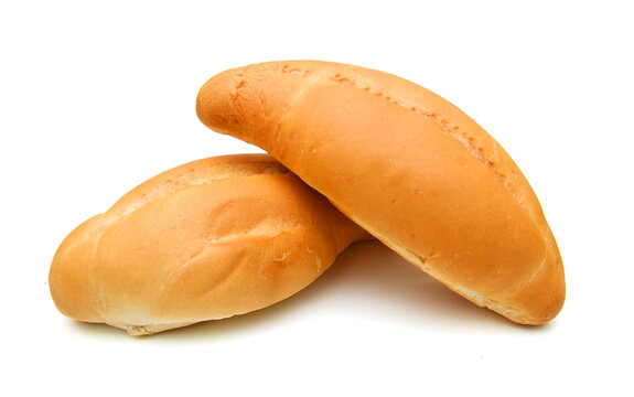 Breads isolated on white background