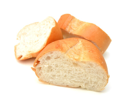 Breads isolated on white background