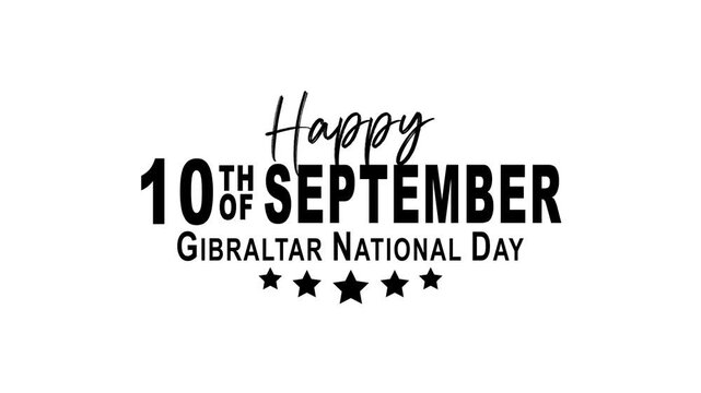 Gibraltar national day text animation, suitable for social media posts, event promotion, and festive videos.
