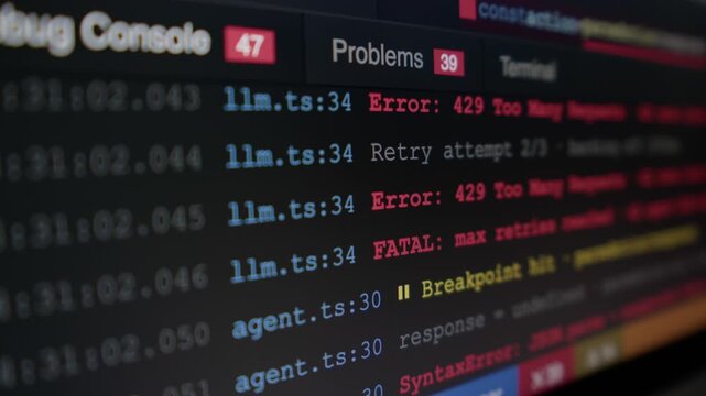 Error Fatal AI System Crash coding Chatbot Virus Corrupts Data red Screen of Death Digital Failure Concept