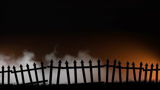 Spooky carved jack o lantern with glowing eerie lights forming a captivating halloween background loop ideal for seasonal advertising and party promotion