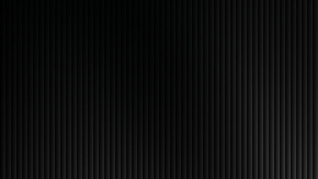 Black vertical slats arranged in a repeating pattern for a modern minimalist architectural wall surface
