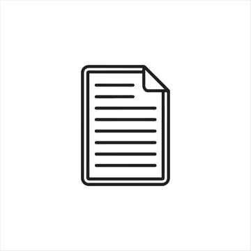 Simple document icon with lined paper and corner fold