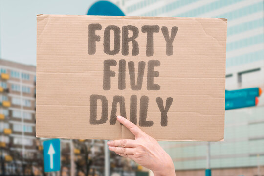 "Forty five daily" Optimal running time for longevity is 45 minutes. RUNNING. MINUTES. DAILY. OPTIMAL. TIME.