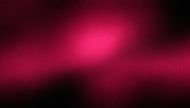 Vibrant maroon pink grainy gradient background with glowing blurred light on black, abstract noise texture ideal for dark headers, banners, covers, posters and wallpapers
