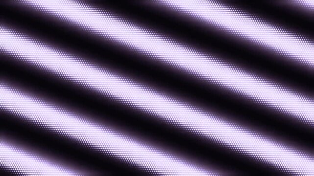 Abstract Halftone Dots Motion Background With Lavender Purple Diagonal Line Stripes Dynamic Slanted LED Pattern Loop