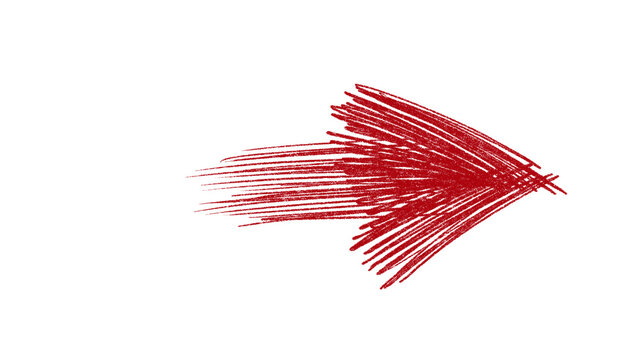 Hand Drawn Scribble Arrow PNG Transparent Background Isolated Clipart