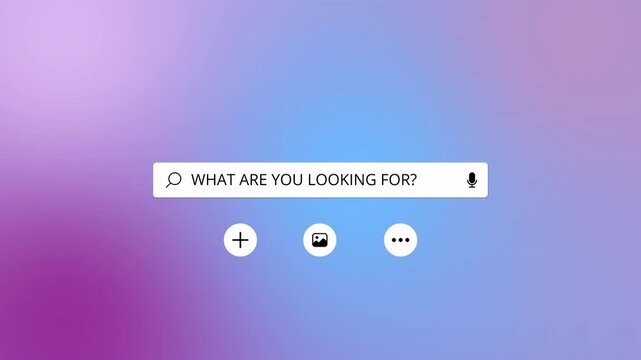 Animated search bar engine animation on transparent Background, with alpha channel. search bar button animation Website SEO and Internet Optimization. 4K Resolution