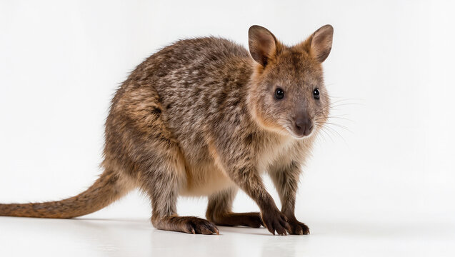 Quokka Isolated on Seamless White Studio Background