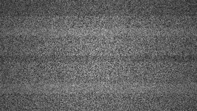 Stippled Cathode Ray Tube Signal Loss Simulation with Monochrome Static Grain for Retro Transition Overlays 4k video