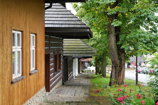 Lanckorona is a village in Lesser Poland that has become a tourist attraction for the well-preserved 19th century wooden houses in its center.