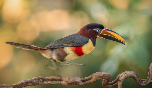 chestnut-eared aracari bird