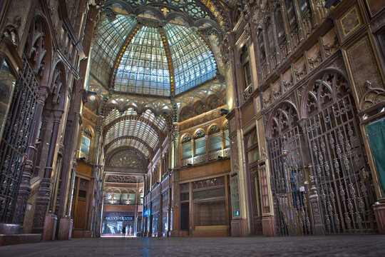 Interior of a shopping passage in Budapest