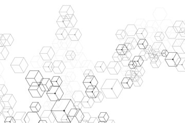 Obraz premium Abstract white hexagon pattern background. Modern tech grid with subtle glow. Premium design for copy space, template and presentation.