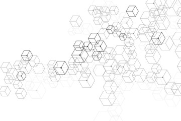 Obraz premium Subtle white hexagon pattern background. Tiled hexagon shapes with balanced spacing. Premium abstract design for marketing, flyer and packaging.
