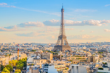 Fototapeta premium eiffel tour and Paris cityscape