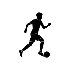 Fototapeta premium football player silhouette