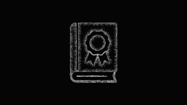 Sketch book award icon animation - smooth progressive reveal
