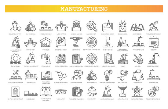 Factory icons. Factory Building. Vector flat icons