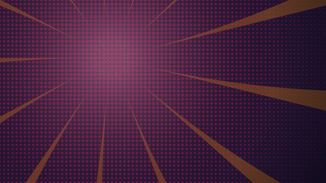 Minimalist pixel art abstract design with vibrant purple and dark background