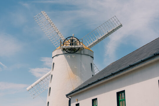 Historic Blennerville Windmill, a fully restored working tower mill built around 1800 by Sir Rowland Blennerhassett near Tralee, County Kerry, Ireland - Tralee, County Kerry, Ireland - 31 August 2026.