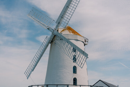 Historic Blennerville Windmill, a fully restored working tower mill built around 1800 by Sir Rowland Blennerhassett near Tralee, County Kerry, Ireland - Tralee, County Kerry, Ireland - 31 August 2026.