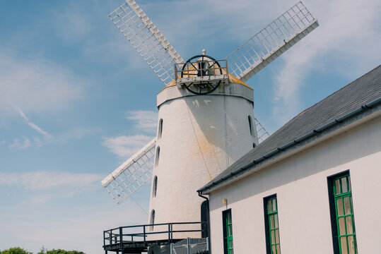 Historic Blennerville Windmill, a fully restored working tower mill built around 1800 by Sir Rowland Blennerhassett near Tralee, County Kerry, Ireland - Tralee, County Kerry, Ireland - 31 August 2026.