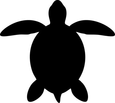 Turtle Shell Silhouette Vector Illustration	