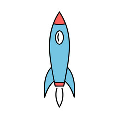 Cartoon rocket ship © beyonce