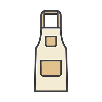 Apron with pockets icon