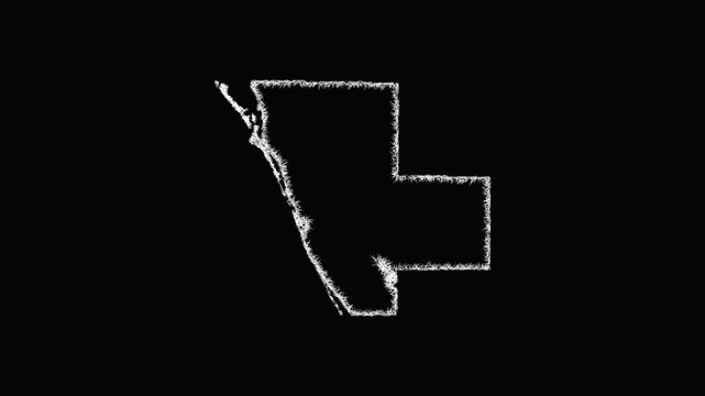 Sketch Sarasota outline map animation - smooth progressive reveal