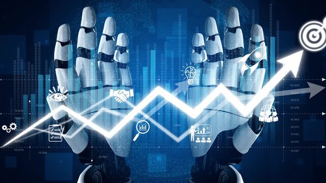 AI drives business growth by analyzing trends, forecasting outcomes, identifying goals, and guiding decisions to achieve optimal strategic success. Marrow