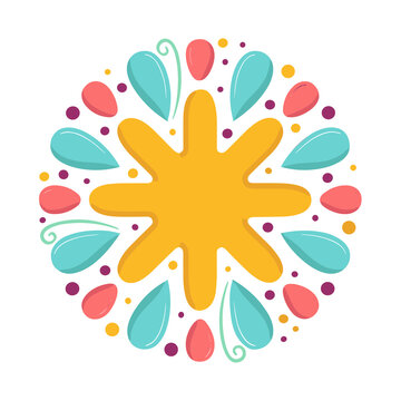 Abstract colorful mandala pattern