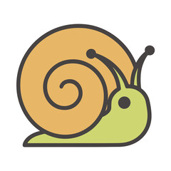Cartoon snail illustration © gusti